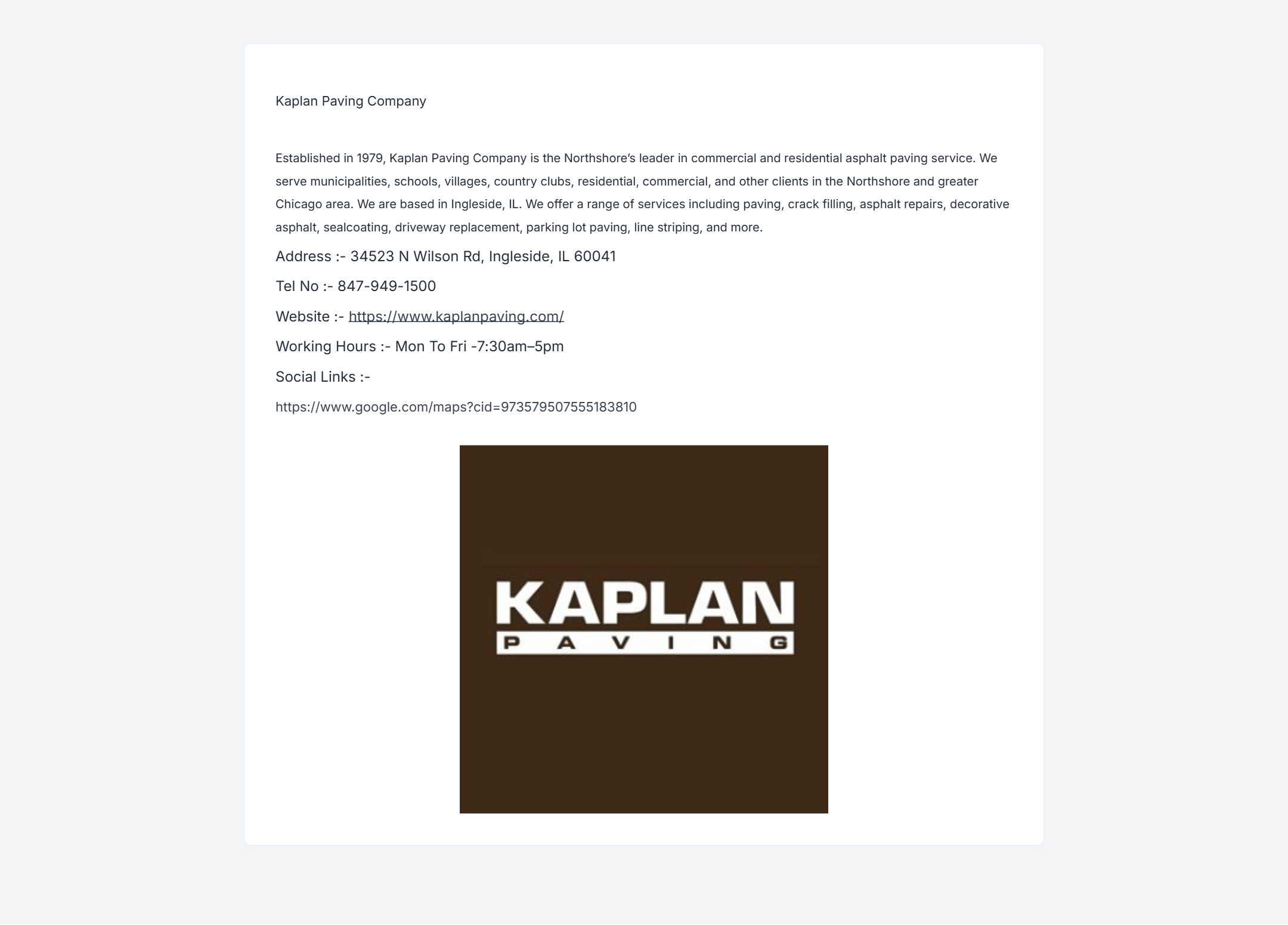 kaplanpaving