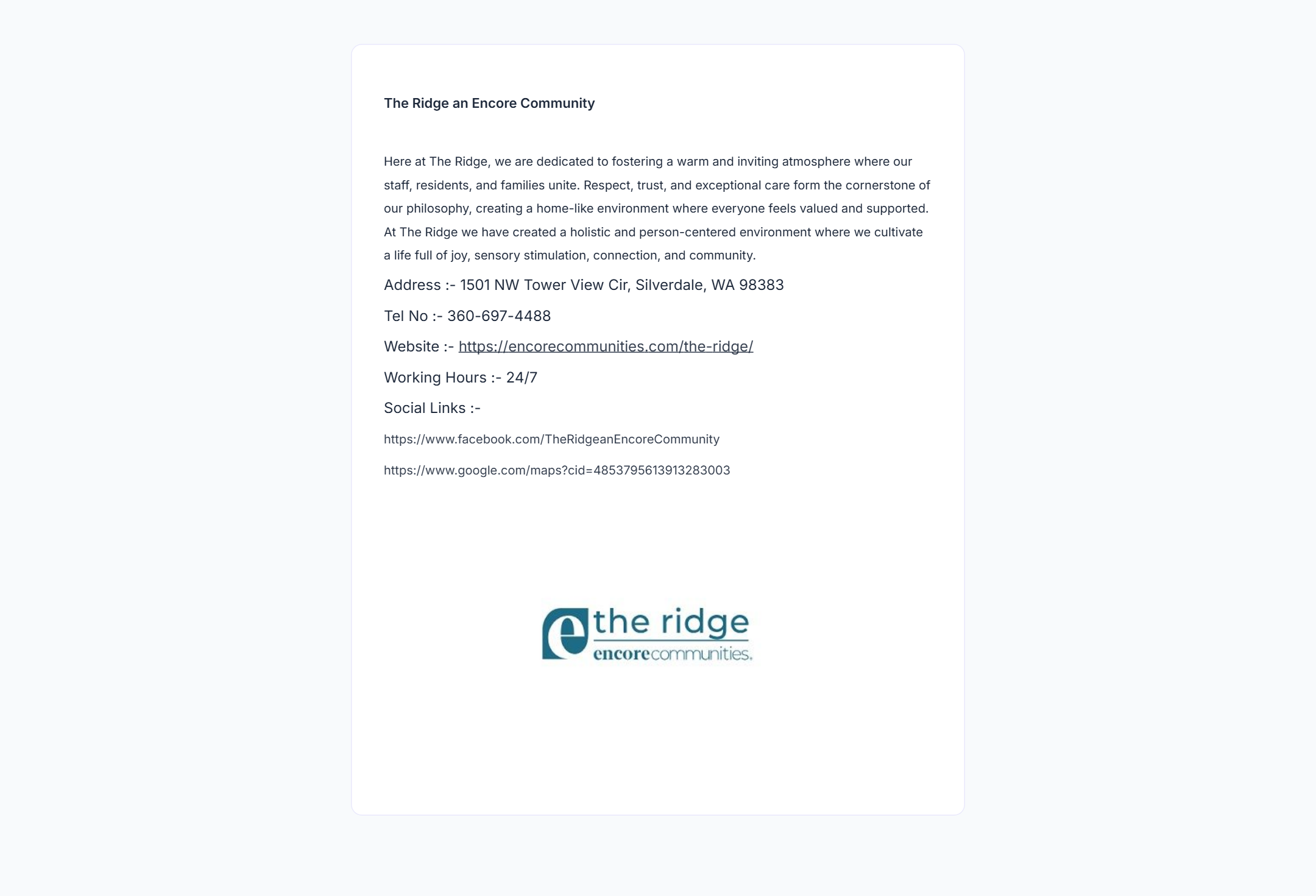 theridgeencore